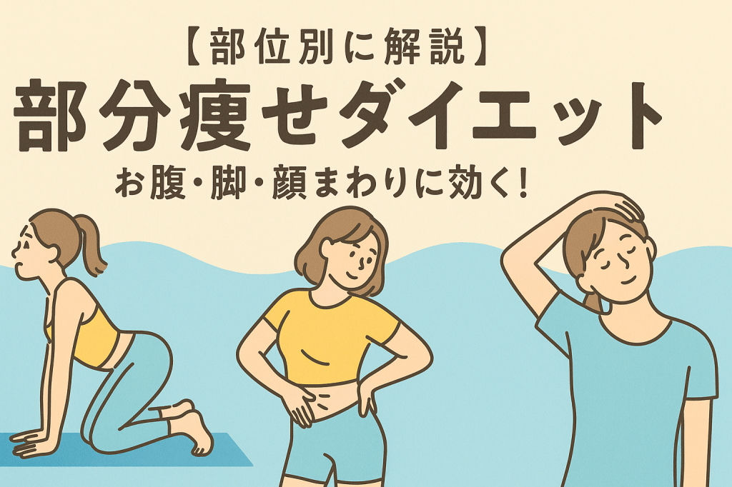 【部位別に解説】ストレッチで部分痩せダイエット｜お腹・脚・顔まわりに効く！