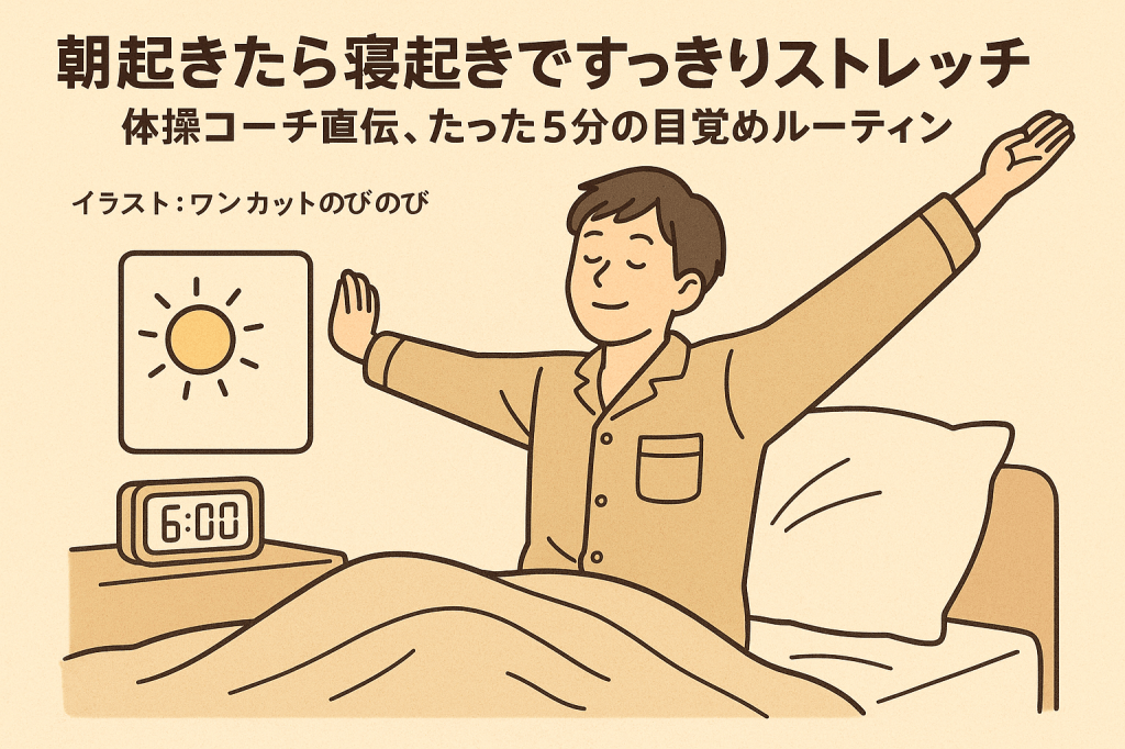 朝起きたら寝起きですっきりストレッチ｜体操コーチ直伝、たった5分の目覚めルーティン